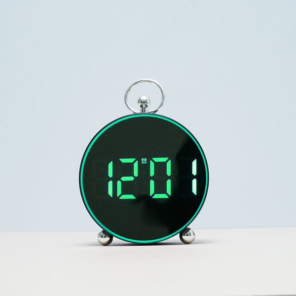 CRONY 8025 Electronic Clock Date Temperature Display Alarm Clocks With Atmosphere Light Voice-activated LED Digital Table Clock