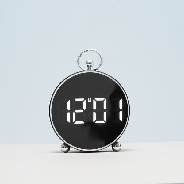 CRONY 8025 Electronic Clock Date Temperature Display Alarm Clocks With Atmosphere Light Voice-activated LED Digital Table Clock