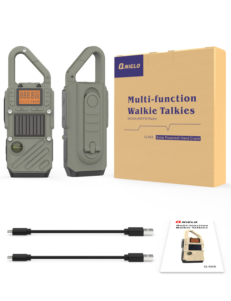 CRONY Q668 Multifunctional Walkie Talkie , 7-channel NOAA weather alerts to keep you informed about real-time weather conditions and emergencies