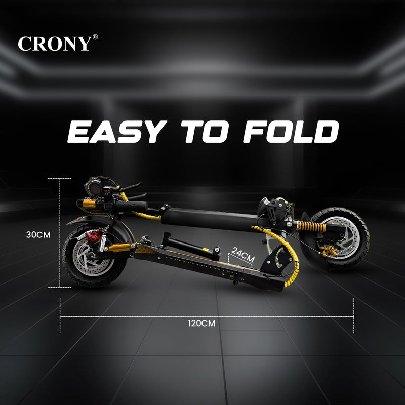 CRONY V10+ PRO 1500W 10 inch Wide tire High configuration E-Scooter Electric Scooter 10" Off-Road Tires Bluetooth Speaker Phone Holder