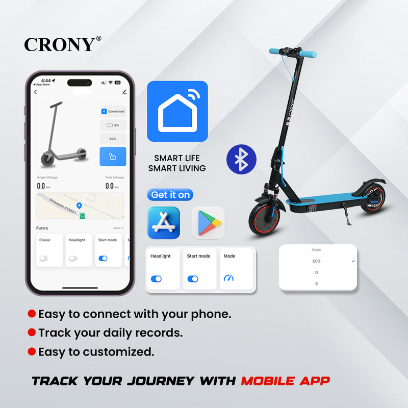 CRONY XM M365 blue  with Suspension and APP E-Scooter Max speed 45 KM/H Electric Scooter Aluminium Alloy Folded 8.5 Inch tires