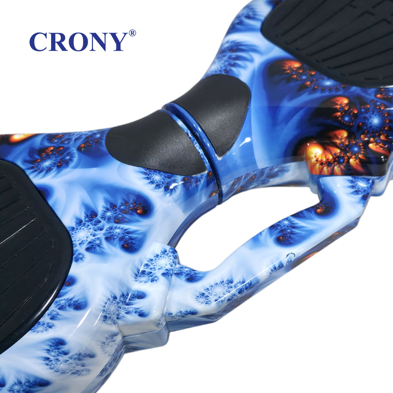 CRONY D1+ Blue Smart Self-Balancing Hoverboard 250W Bluetooth Speaker, LED Lights, ABS Body, 12KM/H Speed, 15KM Range, Electric Hoverboard for Kids & Adults