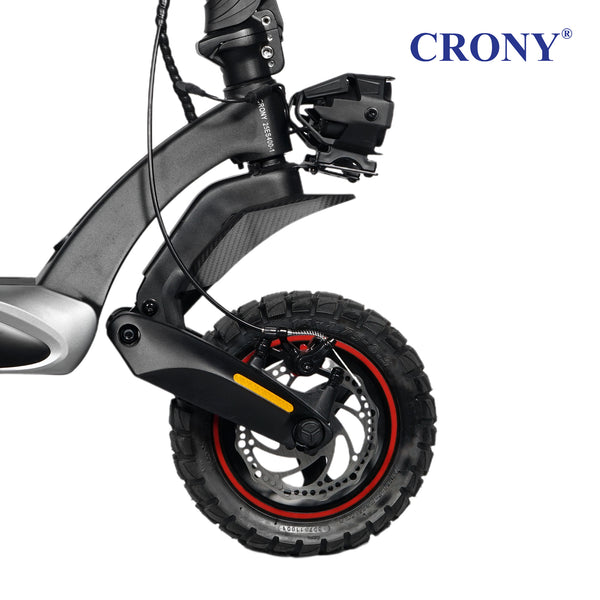 CRONY T2 Electric Scooter 1500W 70KM/H 48V 18Ah Battery 45-55KM Range 10 Inch Tubeless Tires Dual Suspension Foldable Smart App Control Front Rear Disc Brakes Heavy Duty Urban Off-Road Scooter for Adults