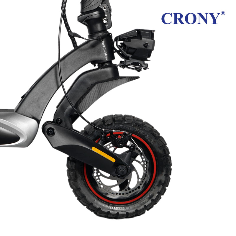 CRONY T2 Electric Scooter 1500W 70KM/H 48V 18Ah Battery 45-55KM Range 10 Inch Tubeless Tires Dual Suspension Foldable Smart App Control Front Rear Disc Brakes Heavy Duty Urban Off-Road Scooter for Adults