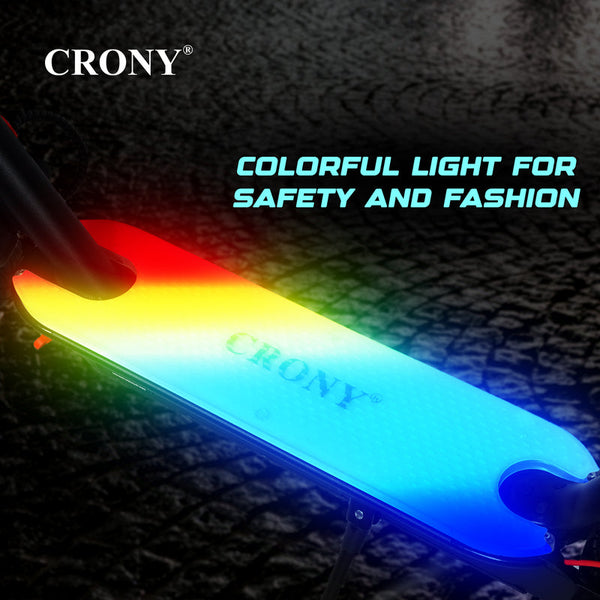 CRONY XM M365 High Configuration Electric Scooter Aluminum Alloy Frame with Front Shock Absorber, Bluetooth Speaker, and App Control.