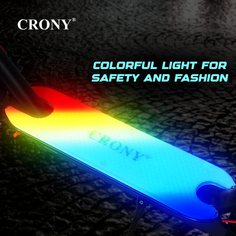 CRONY XM M365 High Configuration Electric Scooter Aluminum Alloy Frame with Front Shock Absorber, Bluetooth Speaker, and App Control.