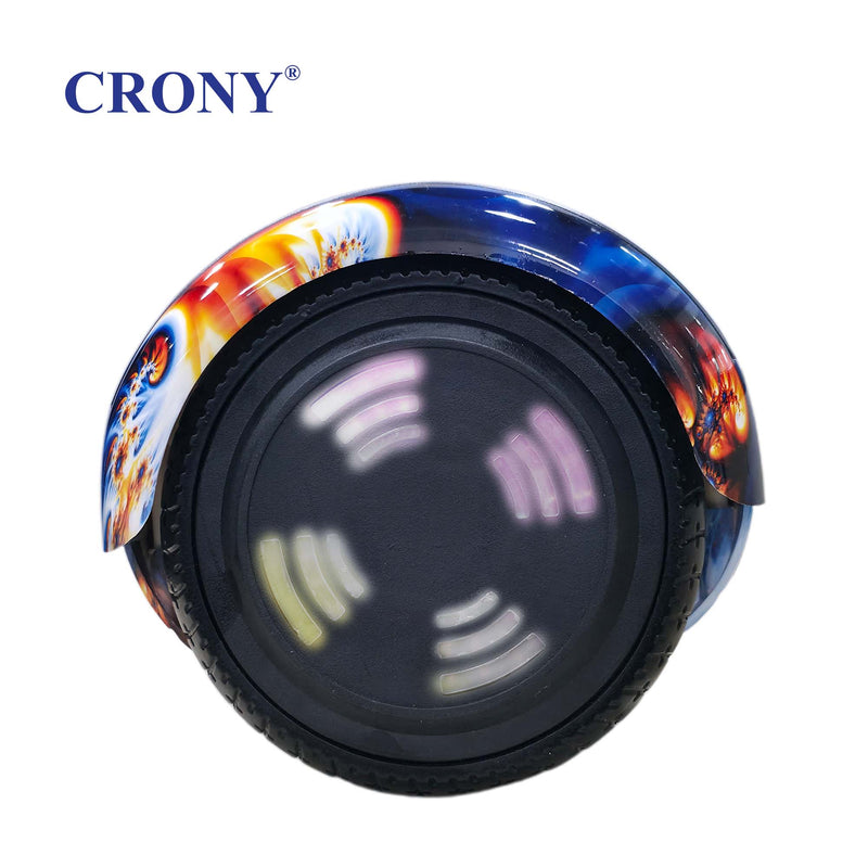 CRONY D1+ Blue Smart Self-Balancing Hoverboard 250W Bluetooth Speaker, LED Lights, ABS Body, 12KM/H Speed, 15KM Range, Electric Hoverboard for Kids & Adults