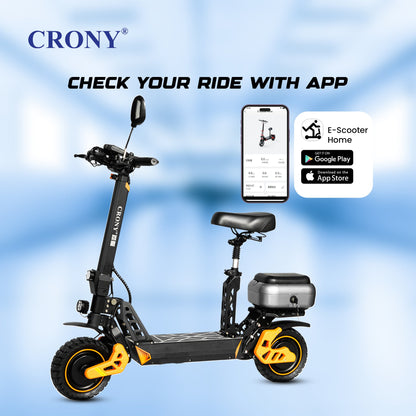 CRONY M4 Max Dual Drive Electric Scooter 1200Wx2 Motors 48V/20AH Battery 35-50KM Range Disc Brakes Front/Rear Suspension