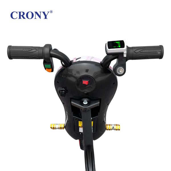 CRONY JL009 8-Inch V-Shaped Drift Car for Kids with Bluetooth Speaker 250W Motor 36V Battery 3 Speed Modes 18KM/H LED Lights Shock Absorption 3-Wheel Electric Scooter 7-10KM Range Lightweight Racing Drift Toy