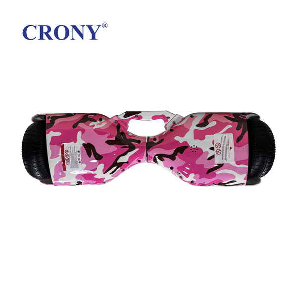 CRONY D1+ Pink Smart Self-Balancing Hoverboard 250W Bluetooth Speaker, LED Lights, ABS Body, 12KM/H Speed, 15KM Range, Electric Hoverboard for Kids & Adults