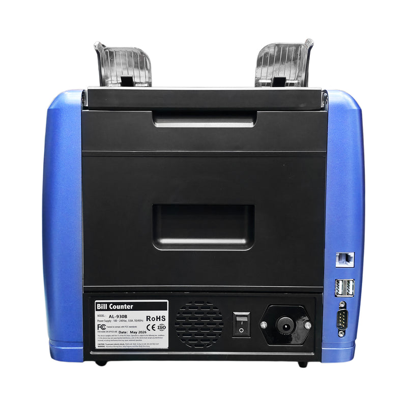 CRONY AL-930B Money Counting Machine with 5000mAh Rechargeable Battery, Professional Cash Counter with 800/1000/1200 Bills Per Minute Speed, 500 Note Hopper Capacity, Fast Accurate Portable Currency Counting for Business Use