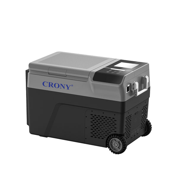CRONY B35IM Ice Maker refrigerator with wheels Lever 38L Portable Ice Maker &amp Freezer Home &amp Car Use -20°C 7 Bullet Ice LED Control Wheels