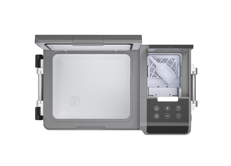 CRONY B35IM Ice Maker refrigerator with wheels Lever 38L Portable Ice Maker &amp Freezer Home &amp Car Use -20°C 7 Bullet Ice LED Control Wheels