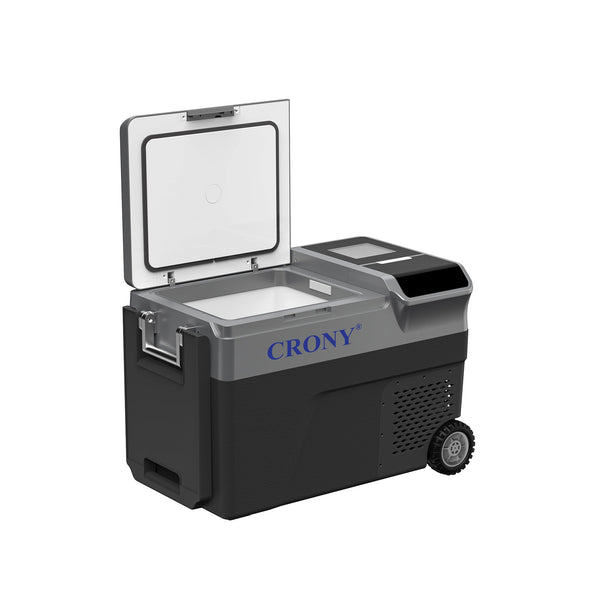 CRONY B35IM Ice Maker refrigerator with wheels Lever 38L Portable Ice Maker &amp Freezer Home &amp Car Use -20°C 7 Bullet Ice LED Control Wheels