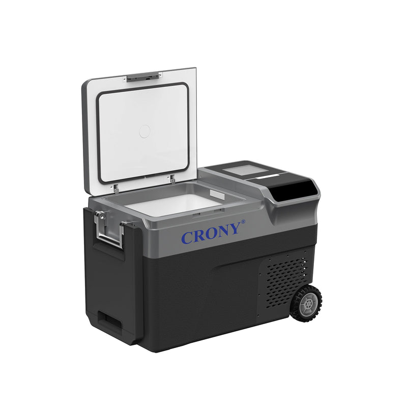 CRONY B35IM Ice Maker refrigerator with wheels Lever 38L Portable Ice Maker &amp Freezer Home &amp Car Use -20°C 7 Bullet Ice LED Control Wheels