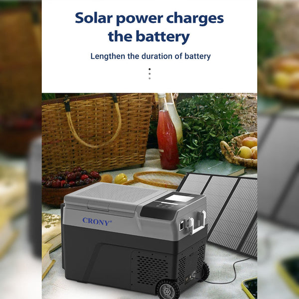 CRONY B35IM Ice Maker refrigerator with wheels Lever 38L Portable Ice Maker &amp Freezer Home &amp Car Use -20°C 7 Bullet Ice LED Control Wheels