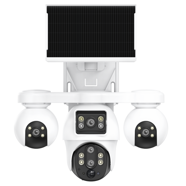 CRONY BP19DL V380 PRO 8MP 4G Solar Security Camera, 10X Zoom, 355° PTZ Outdoor CCTV Camera with 8000mAh Battery, AI Human Detection, Motion Tracking, Two-Way Audio, Night Vision, IP65 Waterproof