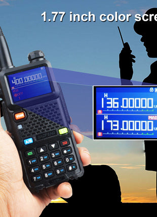 UV-5RH 7W VHF UHF 136-174MHz 220-260MHz 400-520MHz Tri-Bands 999Ch Frequency Search Weather Forecast FM Walkie Talkie