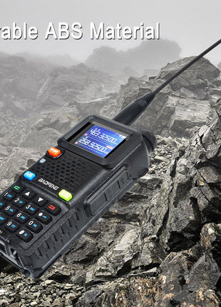 UV-5RH 7W VHF UHF 136-174MHz 220-260MHz 400-520MHz Tri-Bands 999Ch Frequency Search Weather Forecast FM Walkie Talkie