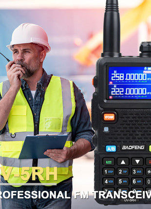 UV-5RH 7W VHF UHF 136-174MHz 220-260MHz 400-520MHz Tri-Bands 999Ch Frequency Search Weather Forecast FM Walkie Talkie