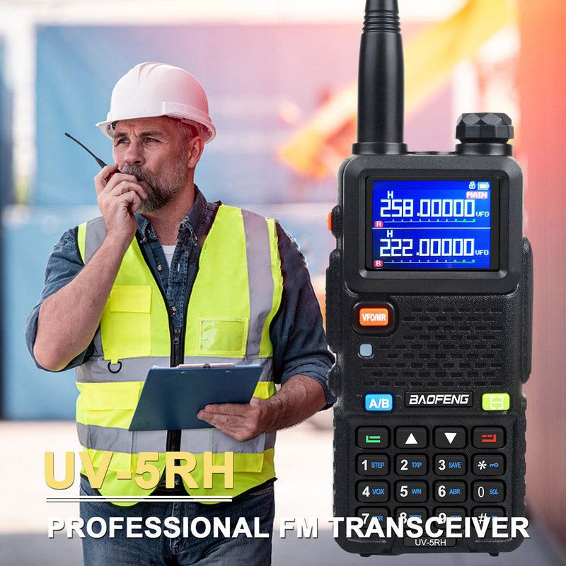 UV-5RH 7W VHF UHF 136-174MHz 220-260MHz 400-520MHz Tri-Bands 999Ch Frequency Search Weather Forecast FM Walkie Talkie