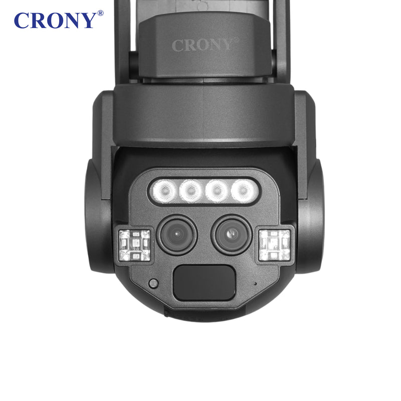CRONY Care CamPro CM-Q820EM 6MP PTZ Wireless Security Camera, 2K Dual Lens, WiFi &amp; Ethernet, 275° Pan 90° Tilt, Two-Way Audio, IR Night Vision, Motion &amp; Human Detection, TF Card &amp; Cloud Storage, Android &amp; iOS App