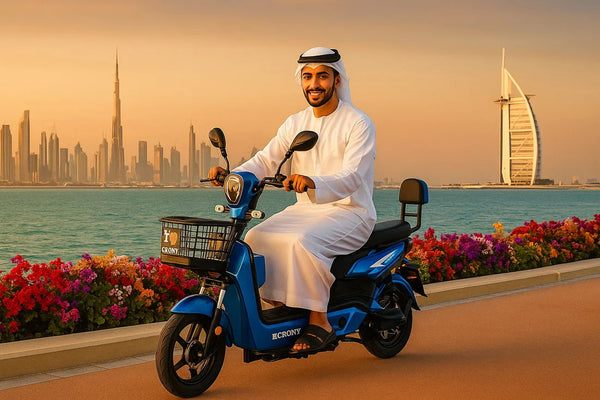 CRONY W8 Golden Eagle Long Range Bike, 14-inch Tires 350W Motor for Adults