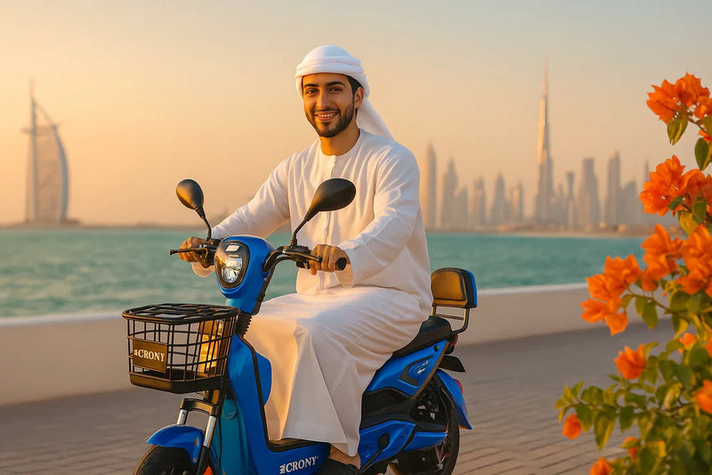 CRONY W8 Golden Eagle Long Range Bike, 14-inch Tires 350W Motor for Adults