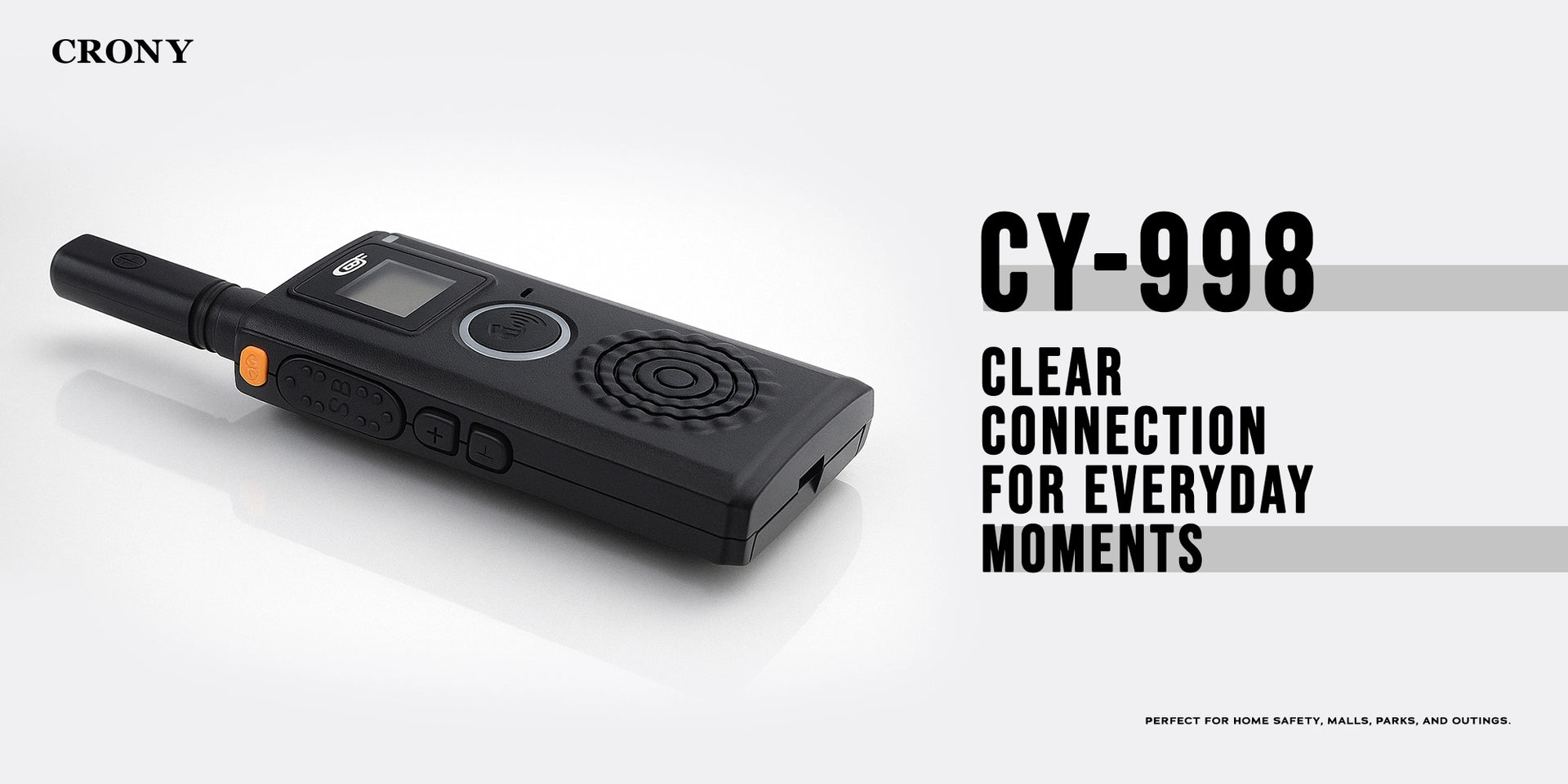 CRONY 5W CY-998 Walkie talkie T-368 Two Way Radio Professional FM 1-4 KM - Hero Banner 2