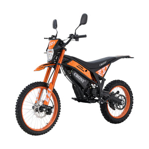 CRONY-06 E-Dirt Bike, 6000W Electric Dirt Bike with 85–100 KM/H Top Speed, 72V 27Ah Battery, 55–70 KM Range, Dual Suspension, Front & Rear Disc Brakes, 19
