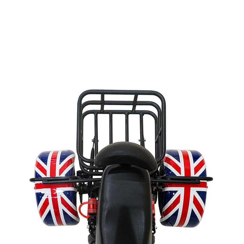CRONY SS-11W Electric Scooter 1000W Motor 48V/15AH Battery 25-45KM Range Disc Brakes Front/Rear Suspension three wheel scooter with basket Electric Motorcycle