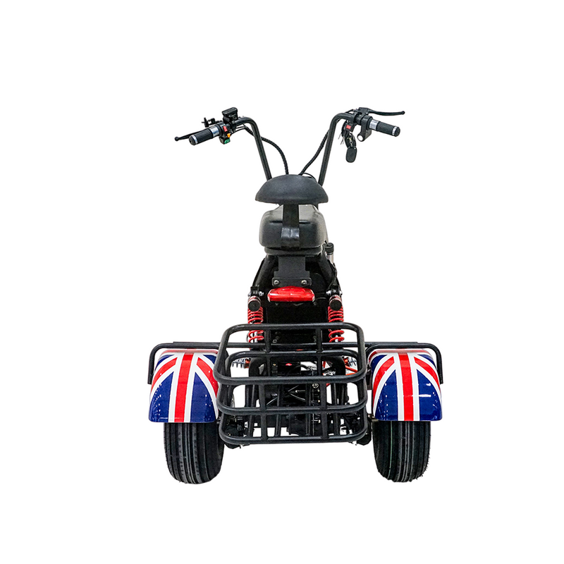 CRONY SS-11W Electric Scooter 1000W Motor 48V/15AH Battery 25-45KM Range Disc Brakes Front/Rear Suspension three wheel scooter with basket Electric Motorcycle