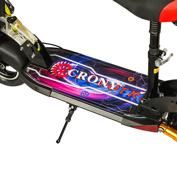 CRONY V10+ LED 1500W Electric Scooter 48V 48KMH Range Front Rear Suspension Disc Brakes Aluminum Alloy Frame App Connectivity Full color LED footpad &amp base light