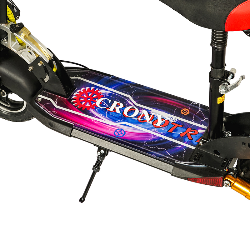 CRONY V10+ LED 1500W Electric Scooter 48V 48KMH Range Front Rear Suspension Disc Brakes Aluminum Alloy Frame App Connectivity Full color LED footpad &amp base light