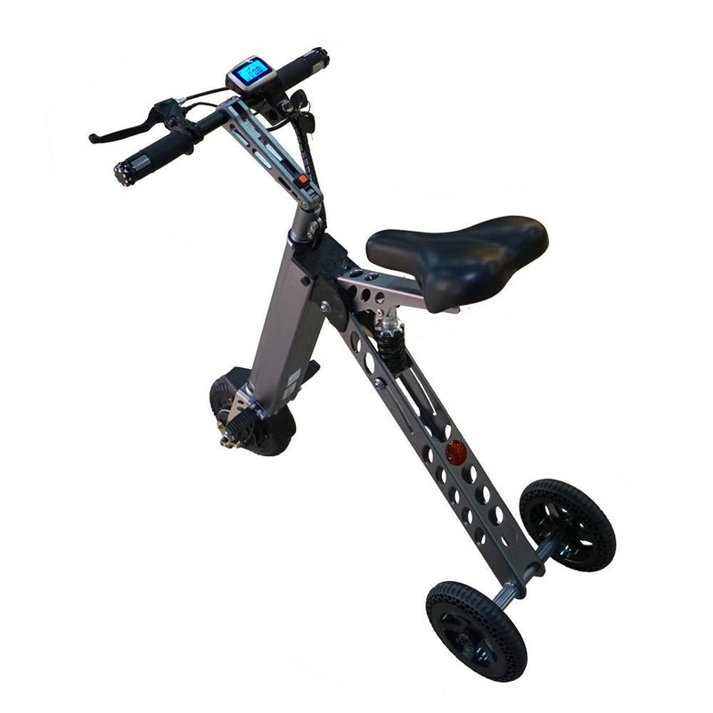 H9-3 Fashion Two Wheels Electric Folding Bicycle 36V Lightweight Small Electric Bike 13.5kg E-Bike - -Grey
