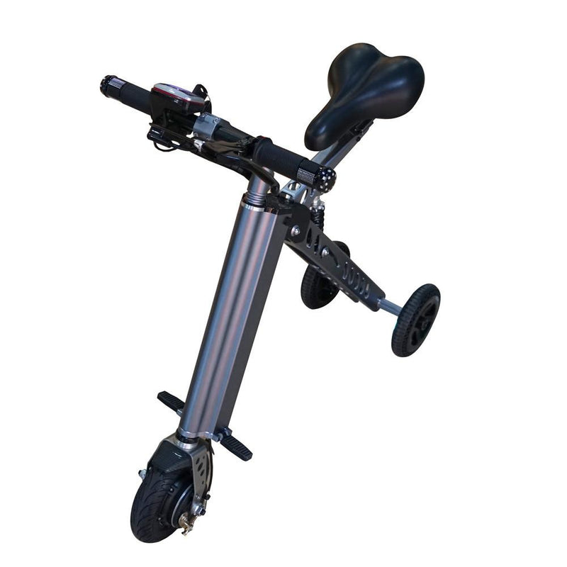 H9-3 Fashion Two Wheels Electric Folding Bicycle 36V Lightweight Small Electric Bike 13.5kg E-Bike - -Grey
