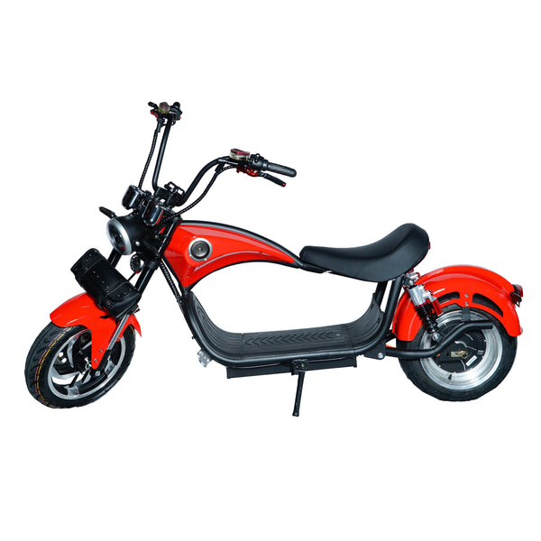 CRONY NEW X1 Harley Electrocar car With BT Speaker Electrocar car Citycoco Fat Tire Electric Motorcycle Red