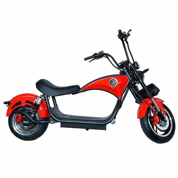 CRONY NEW X1 Harley Electrocar car With BT Speaker Electrocar car Citycoco Fat Tire Electric Motorcycle Red