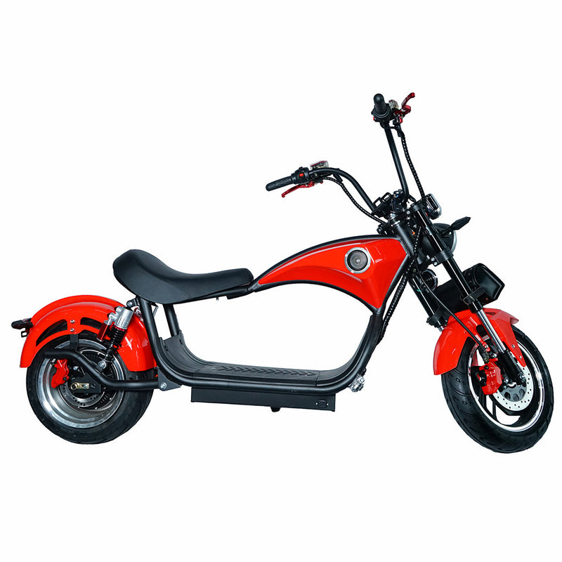 CRONY NEW X1 Harley Electrocar car With BT Speaker Electrocar car Citycoco Fat Tire Electric Motorcycle Red