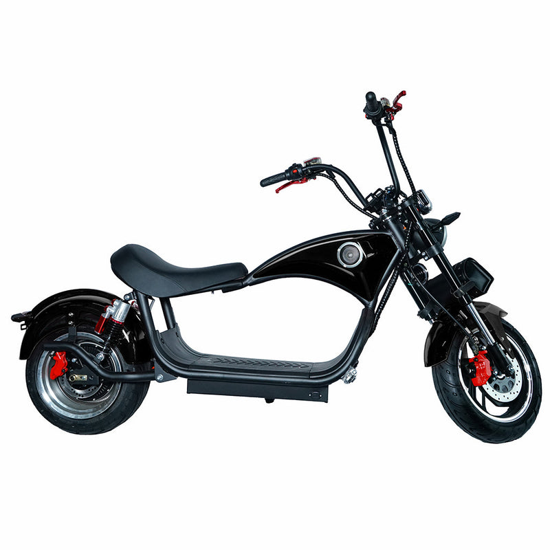 CRONY NEW X1 Harley Electrocar car With BT Speaker 65KM/H Electrocar car Citycoco Fat Tire Electric Motorcycle Black
