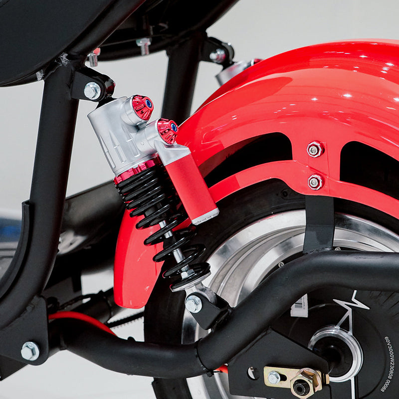 CRONY NEW X1 Harley Electrocar car With BT Speaker Electrocar car Citycoco Fat Tire Electric Motorcycle Red