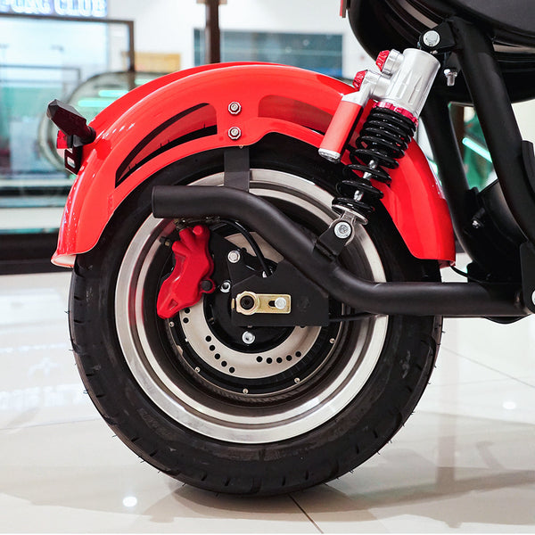 CRONY NEW X1 Harley Electrocar car With BT Speaker Electrocar car Citycoco Fat Tire Electric Motorcycle Red