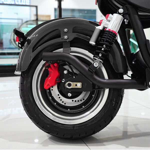 CRONY NEW X1 Harley Electrocar car With BT Speaker 65KM/H Electrocar car Citycoco Fat Tire Electric Motorcycle Black
