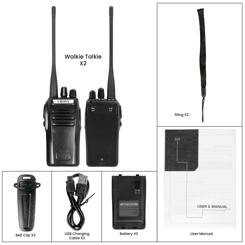 Crony 5W CY-810 Professional Walkie Talkies 2-7 KM Portable Handheld C ...