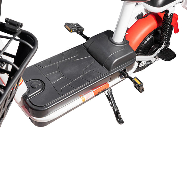 CRONY NEW T6 Electric Scooter 350W Motor 48V/12AH Battery 25-30KM Range Dual Seater Drum Brakes Front/Rear Suspension Electric Motorcycle