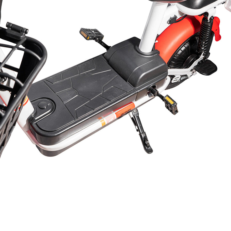 CRONY NEW T6 Electric Scooter 350W Motor 48V/12AH Battery 25-30KM Range Dual Seater Drum Brakes Front/Rear Suspension Electric Motorcycle