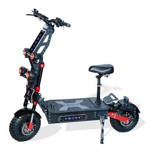 CRONY X7 Electric Scooter 5000Wx2 Motors 72V/50AH Battery 80-190KM Range Disc Brakes Front/Rear Suspension High configuration Dual Motor E-Scooter