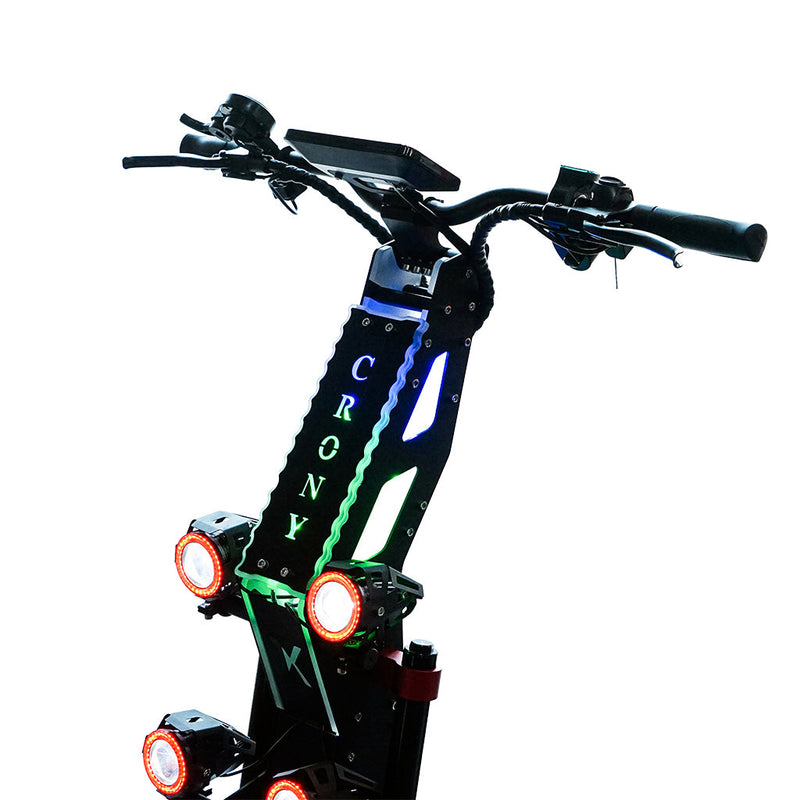 CRONY X7 Electric Scooter 5000Wx2 Motors 72V/50AH Battery 80-190KM Range Disc Brakes Front/Rear Suspension High configuration Dual Motor E-Scooter