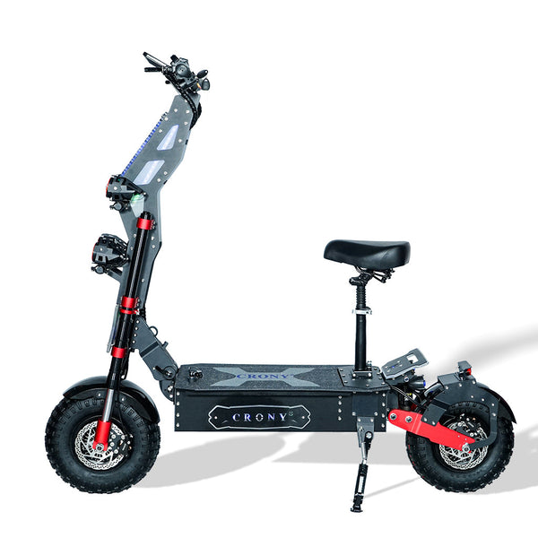 CRONY X7 Electric Scooter 5000Wx2 Motors 72V/50AH Battery 80-190KM Range Disc Brakes Front/Rear Suspension High configuration Dual Motor E-Scooter