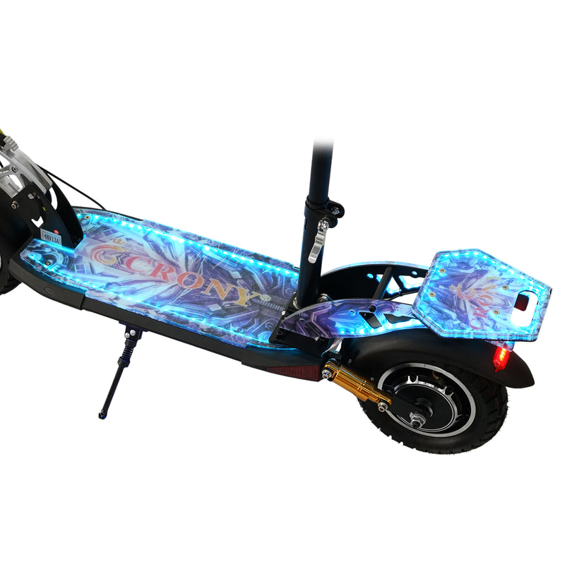 CRONY V10+ LED 1500W 10-inch Wide Tire High Configuration E-Scooter, High-Speed Electric Scooter for Outdoor Roads with Bluetooth Speaker.